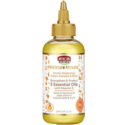 African Pride Moisture Miracle 5 Essential Oils With Vitamin E Hair Oil