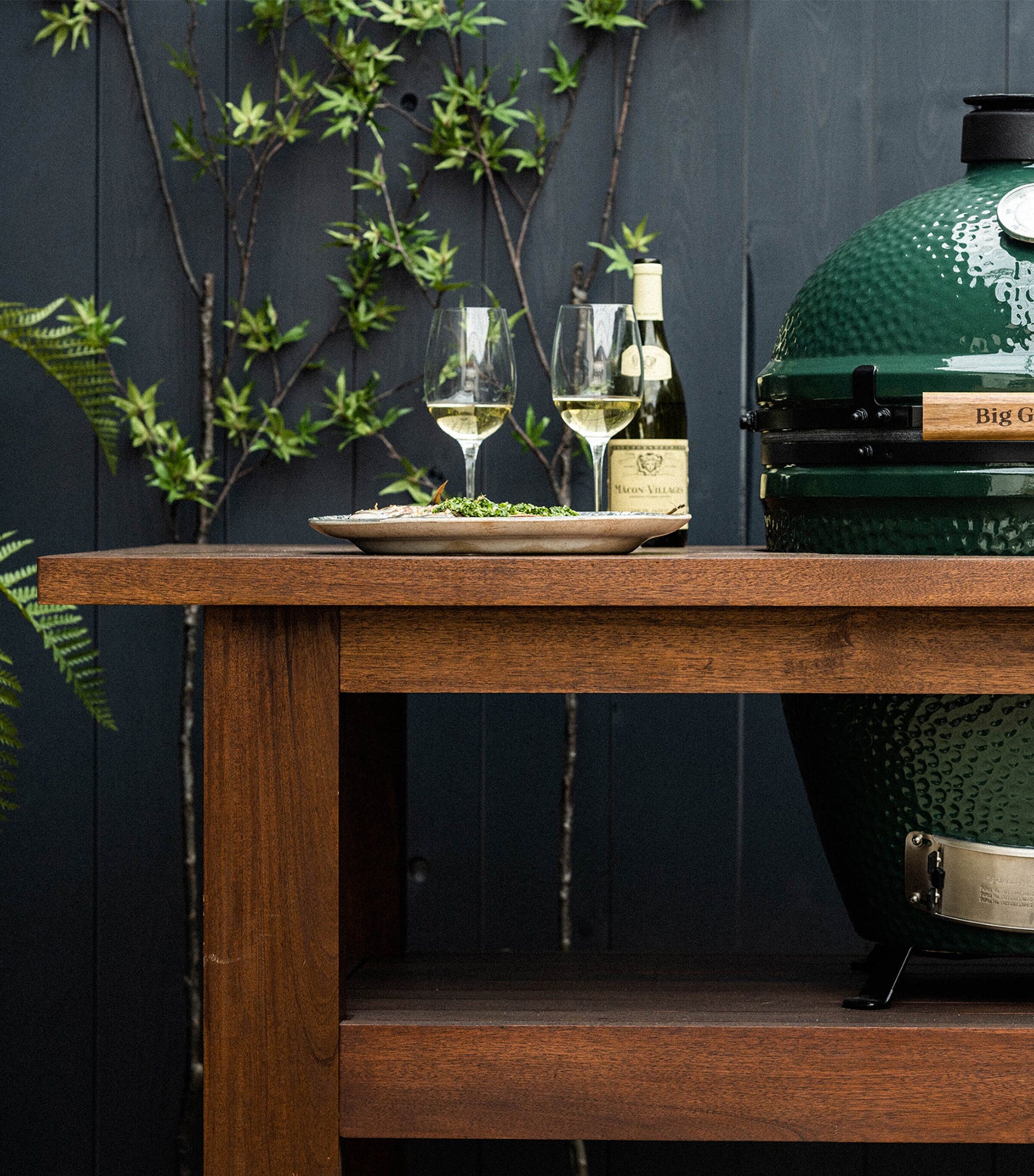 Big Green Egg Mahogany Egg Table Nest