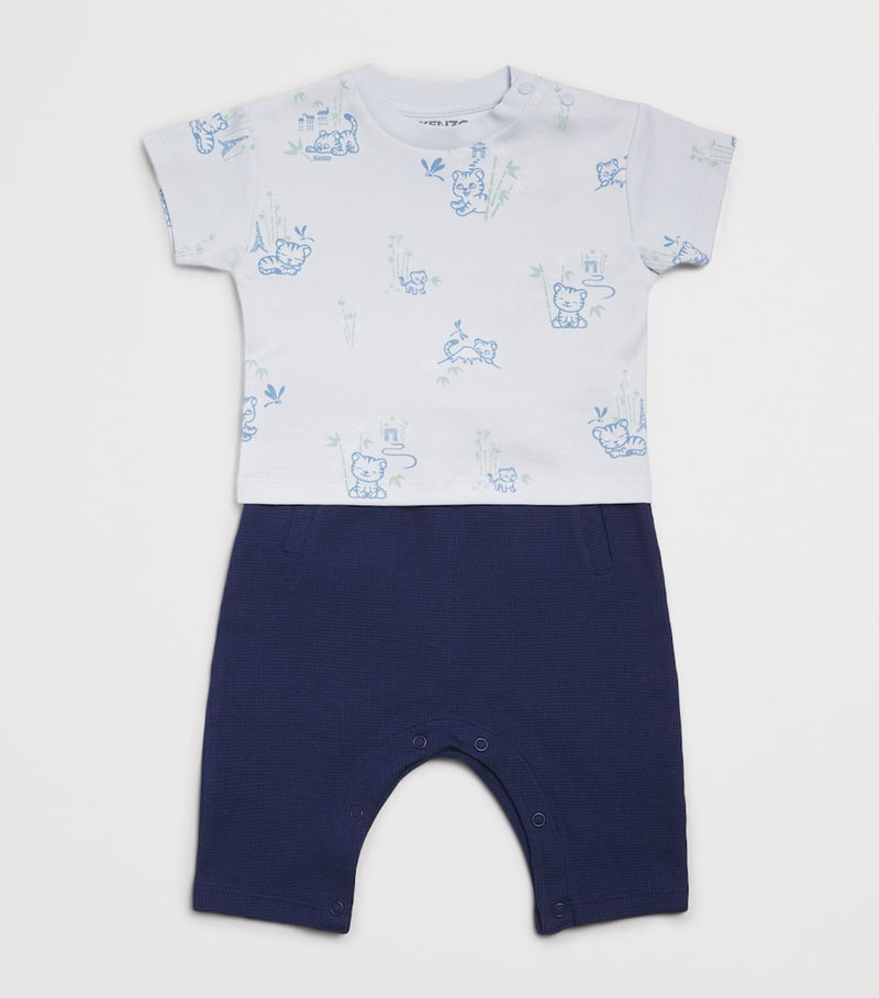 Kenzo kids cotton printed T-shirt and trousers set 3-24 months, UK version