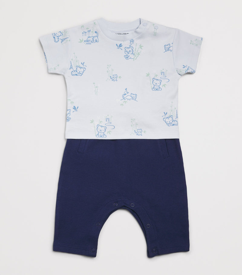 Kenzo kids cotton printed T-shirt and trousers set 3-24 months, UK version