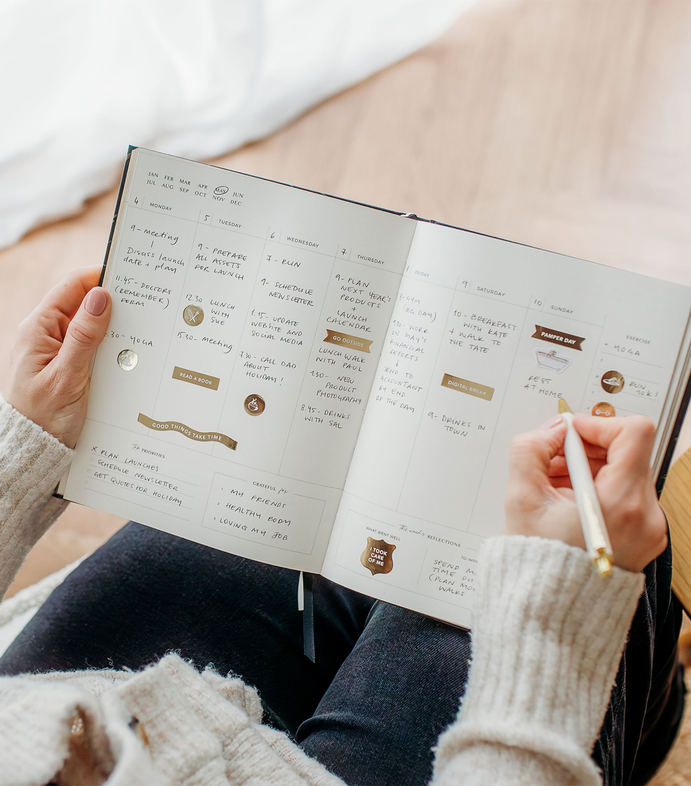 Blush and Gold Body + Soul Wellness Journal & Planner