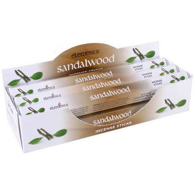 Elements Incense Sticks 6 Pack Sandalwood Fragrance 120 Count