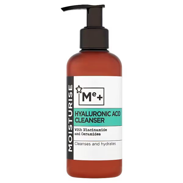 Me+ Hyaluronic & Niacinamide Cleanser 200ml, imported from the UK
