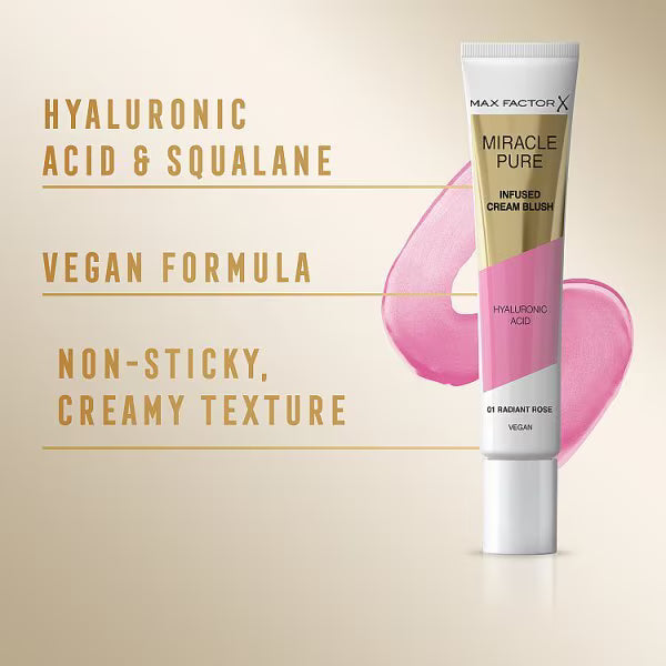Max Factor Miracle Pure Blush Radiant Rose cream formula imported from the UK