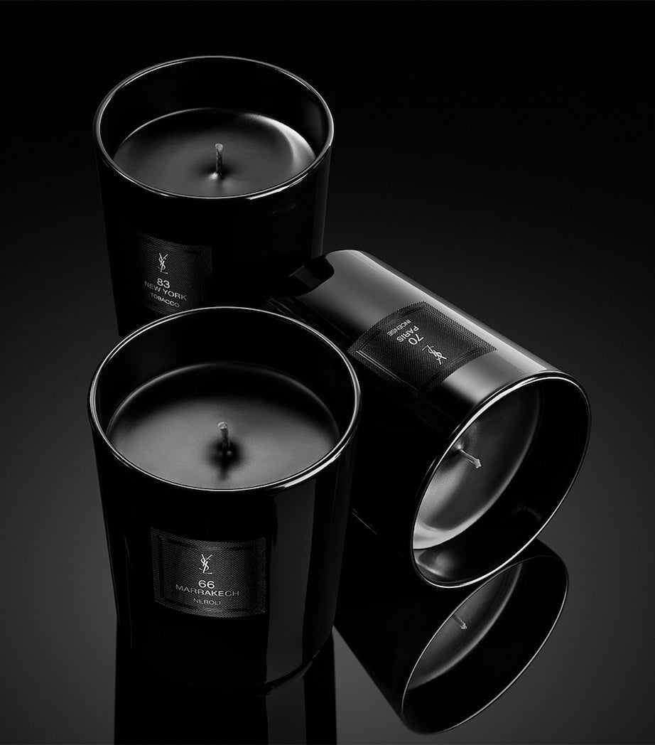 YSL scented candle with elemi and oud fragrance in black glass 220g (British brand)