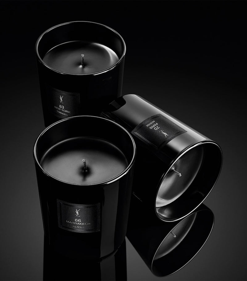 YSL scented candle with elemi and oud fragrance in black glass 220g (British brand)