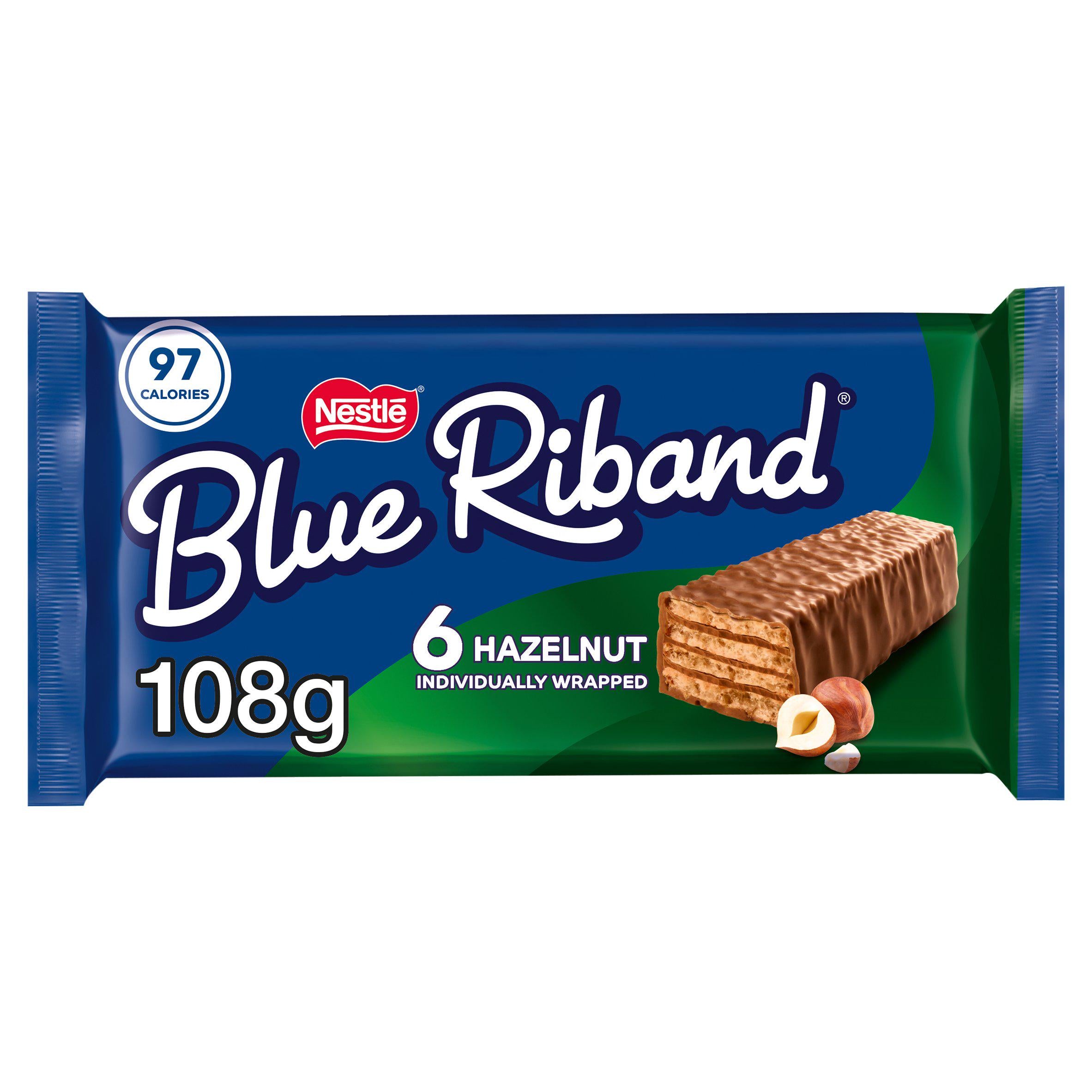 Blue Riband Milk Chocolate Hazelnut Wafer Biscuit Bar Multipack x6 18g - McGrocer
