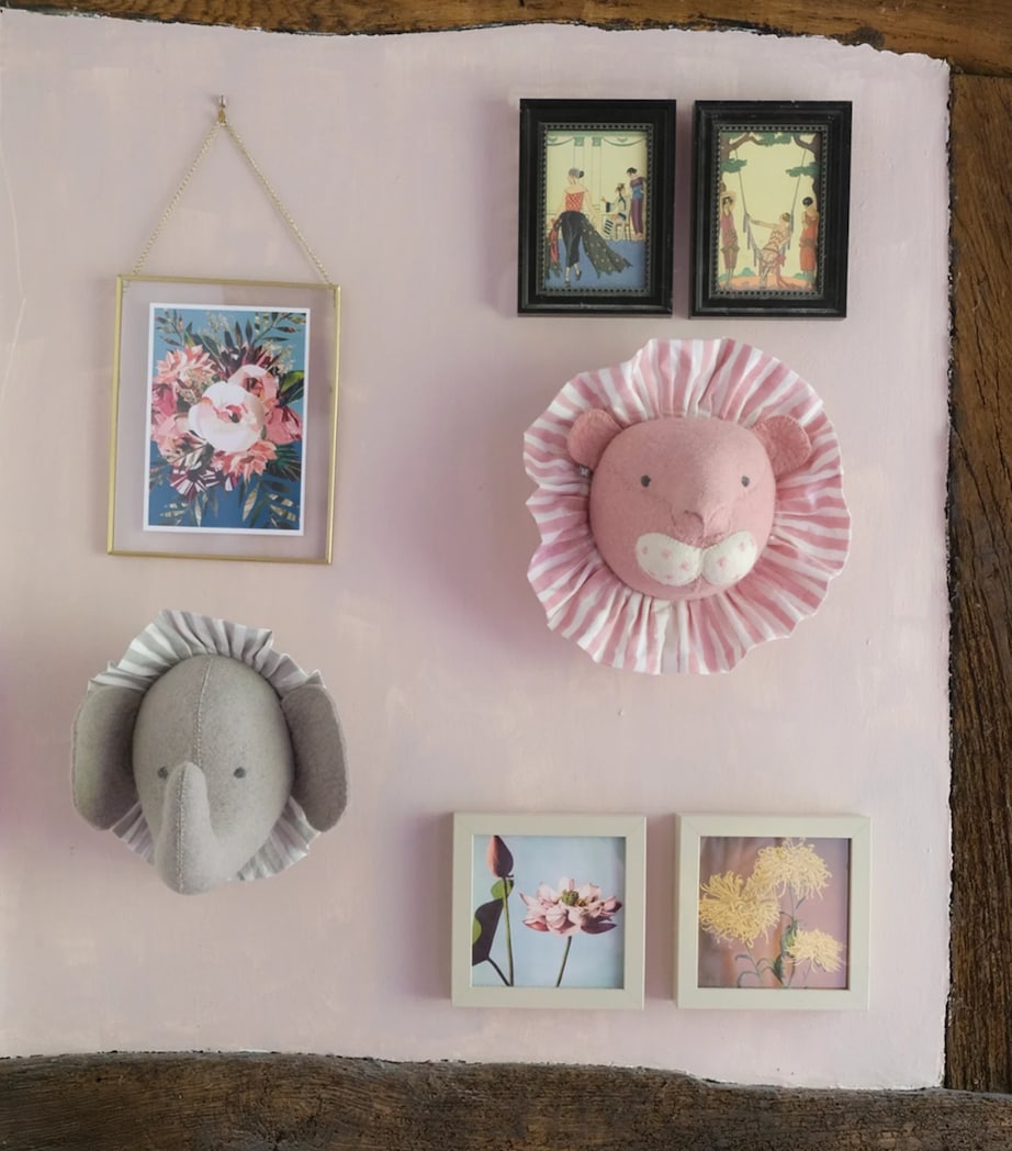 Fiona Walker mini organic wool elephant head decoration 30cm - British product