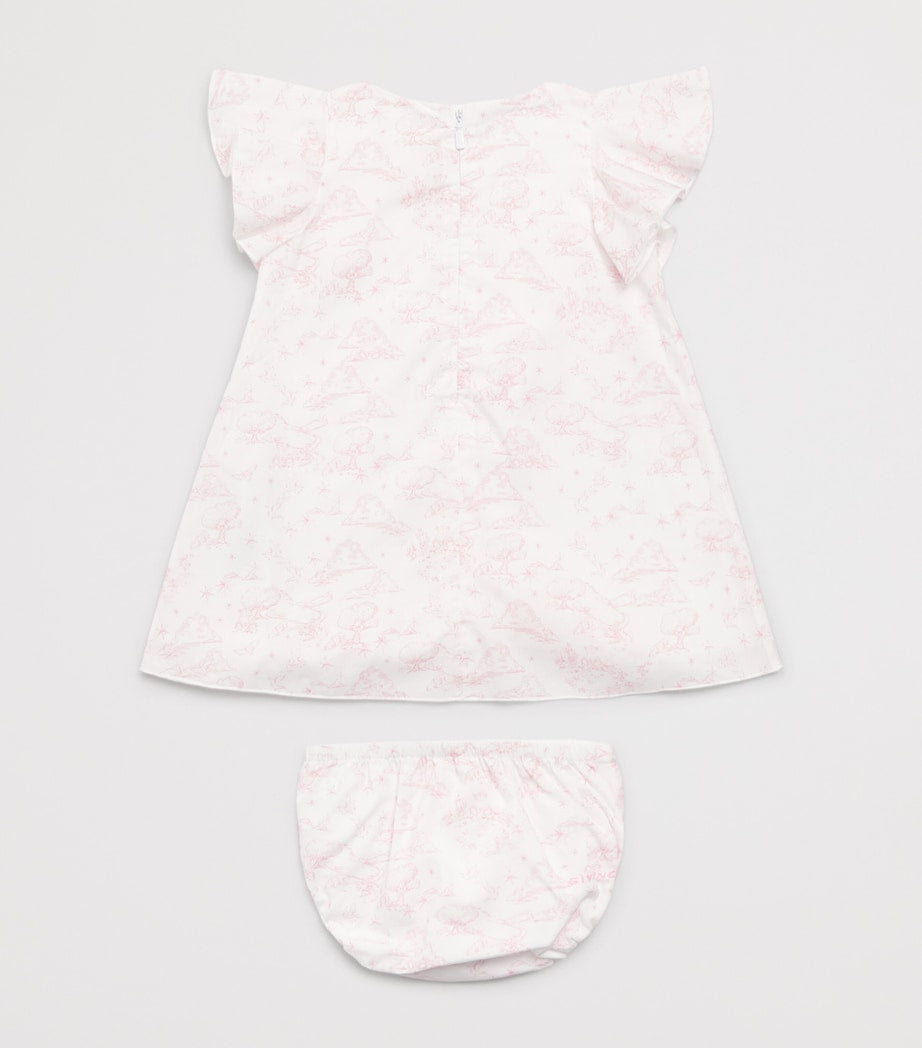 Givenchy kids cotton printed dress and bloomers set for 1-18 months, UK version