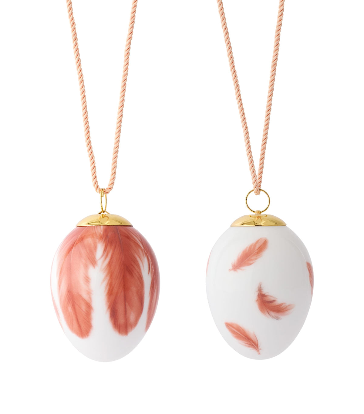 Royal Copenhagen Spring 2025 Redstart Eggs set of two decorative hanging ornaments, imported from the UK