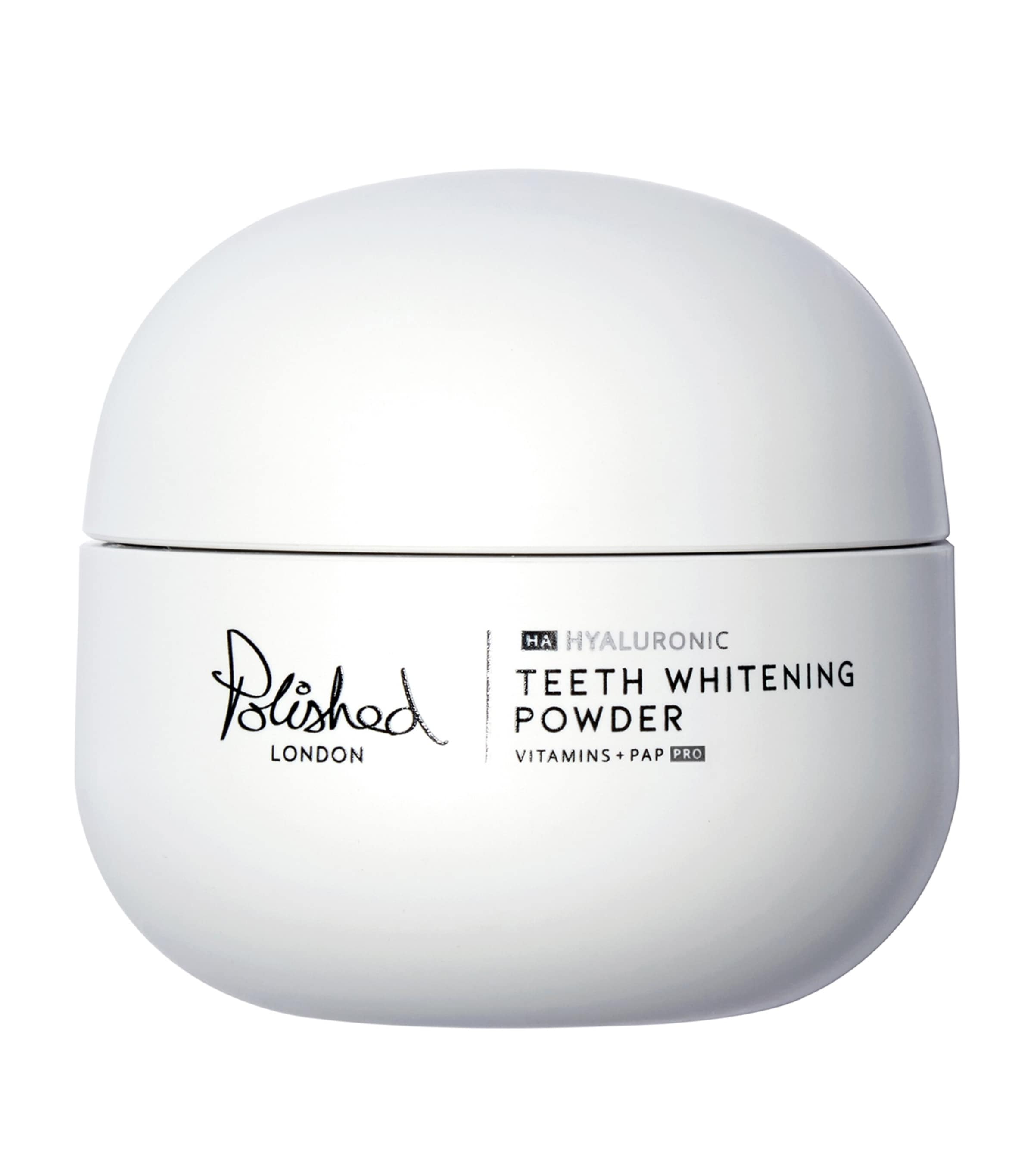 Polished London hyaluronic teeth whitening powder, imported from the UK