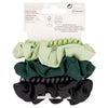 DNR Studio London scrunchies spiral hairbands green black - British product