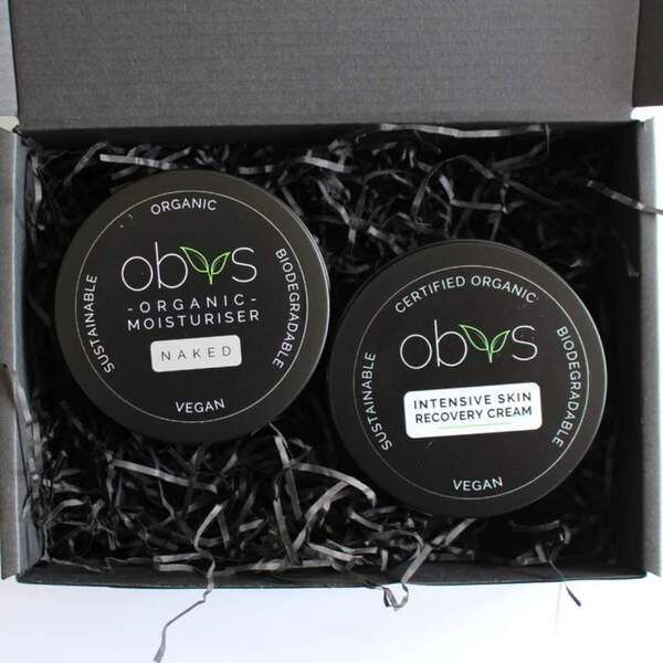 Obvs organic skincare gift set 2x100ml, imported from the UK