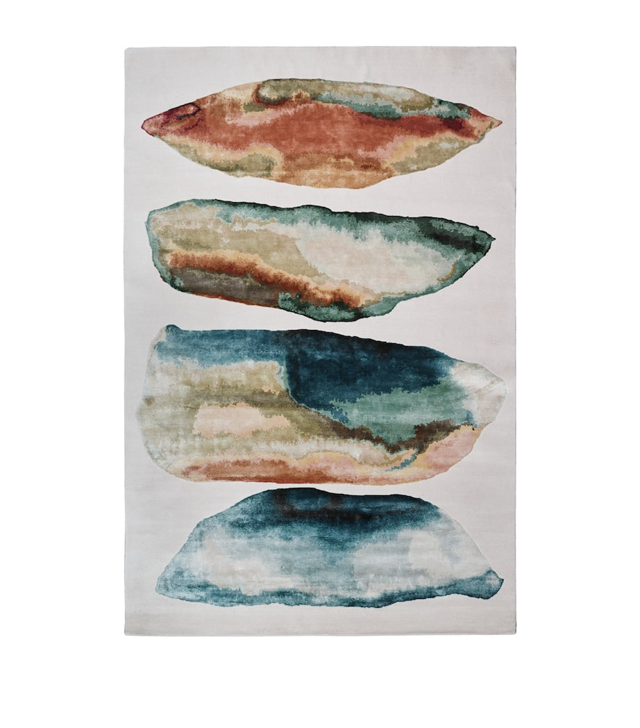 The Rug Company Wool-Silk Tili Sea rug 2.74m x 1.83m (British brand)