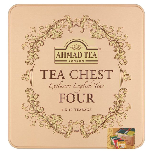 Ahmad Tea Tea Chest Four Caddy (4 x 10 Teabags)   40 per pack - McGrocer