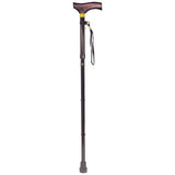 Aidapt Collapsible Walking Stick with Wooden Handle - McGrocer