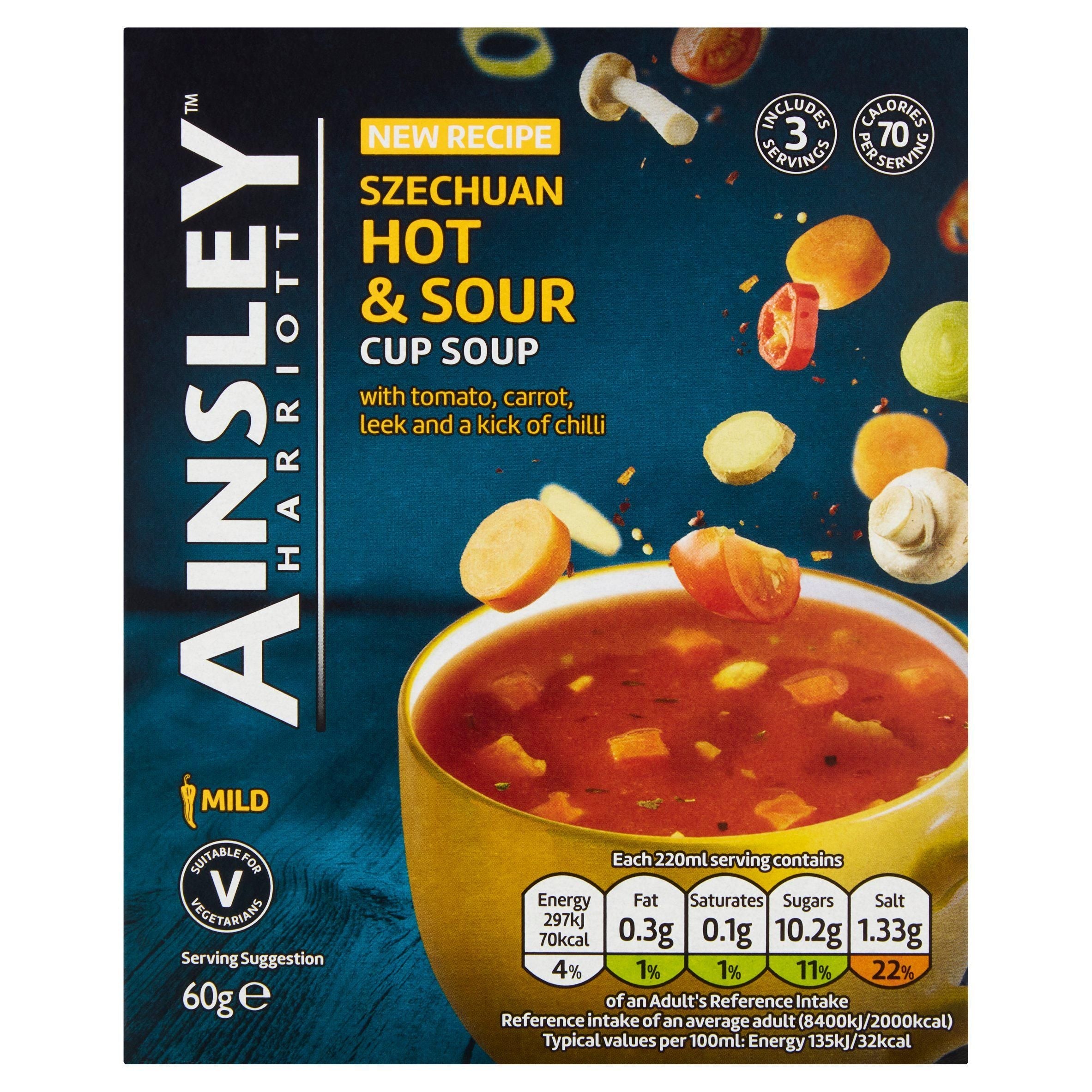 Ainsley Harriott Szechuan Hot & Sour Cup Soup x3 60g - McGrocer