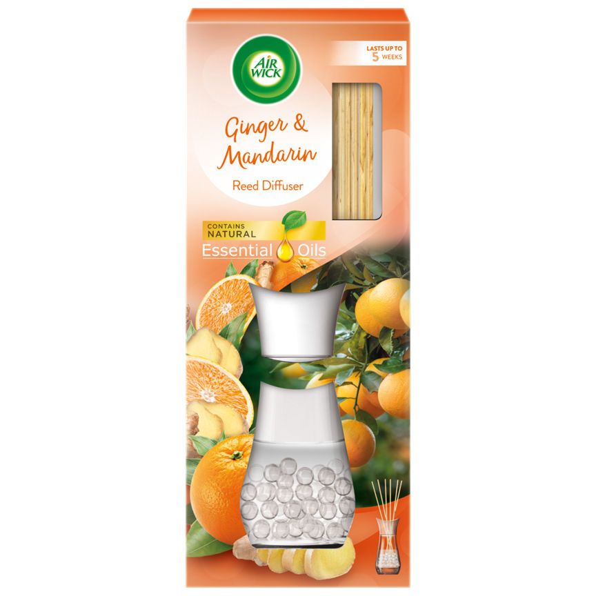 Air Wick Essential Oils Reed Diffuser Ginger and Mandarin - McGrocer