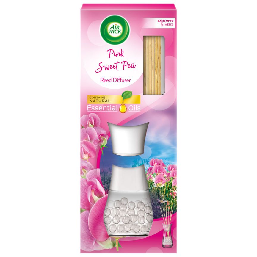 Air Wick Essential Oils Reed Diffuser Pink Sweet Pea - McGrocer