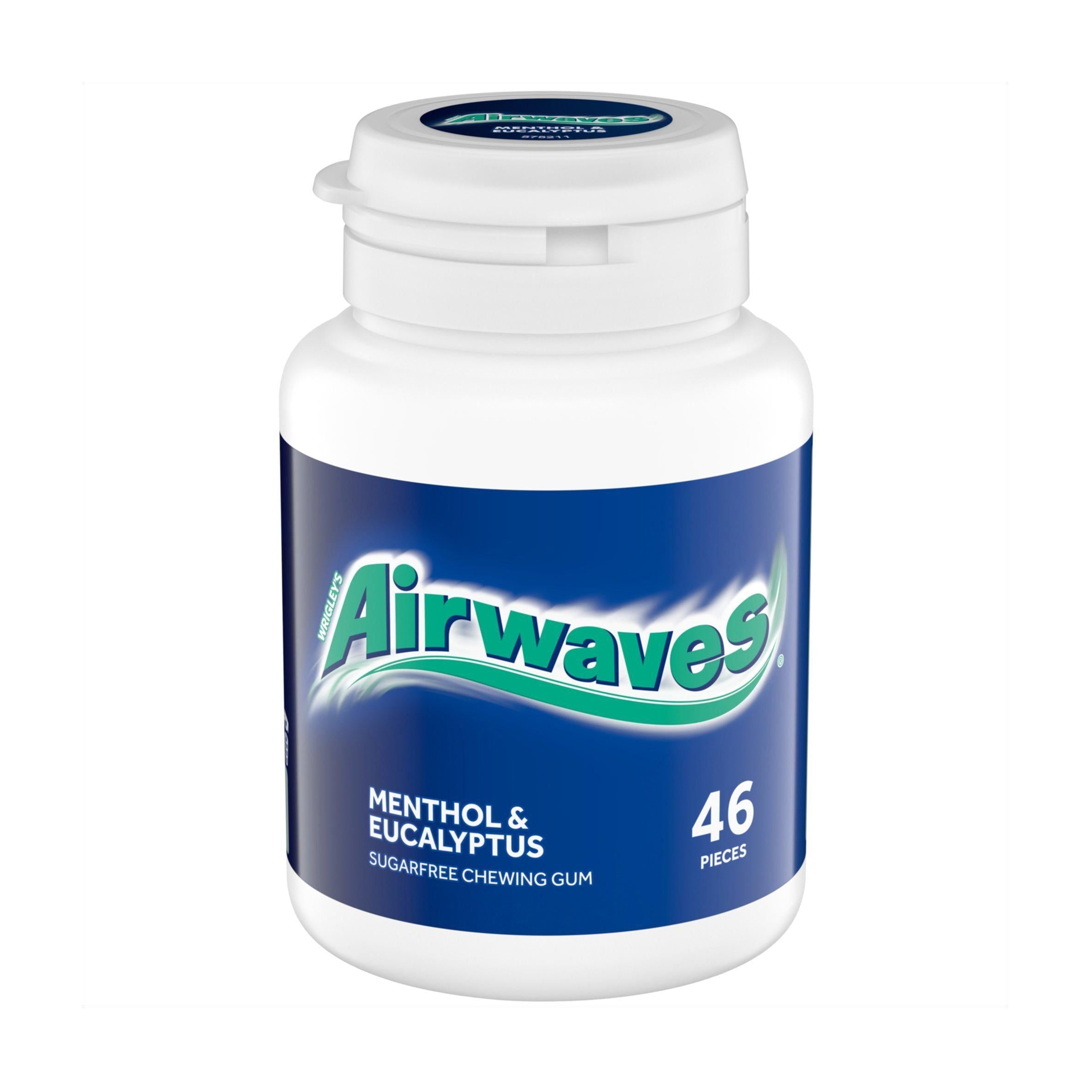 Airwaves Menthol & Eucalyptus Sugar Free Chewing Gum Bottle 46 Pieces - McGrocer
