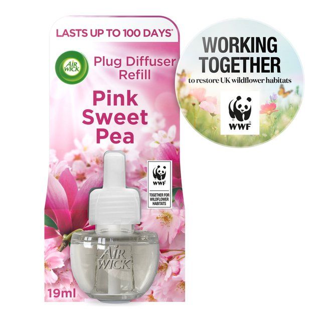 Airwick Pink Sweet Pea Plug In Refill   19ml - McGrocer