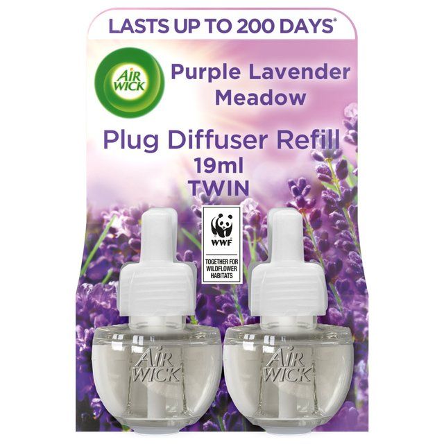 Airwick Purple Lavender Plug In Twin Refill   2 x 19ml - McGrocer