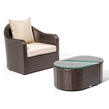 Akula Living 2 Piece Aegean Paros Armchair + Coffee Table Set - McGrocer