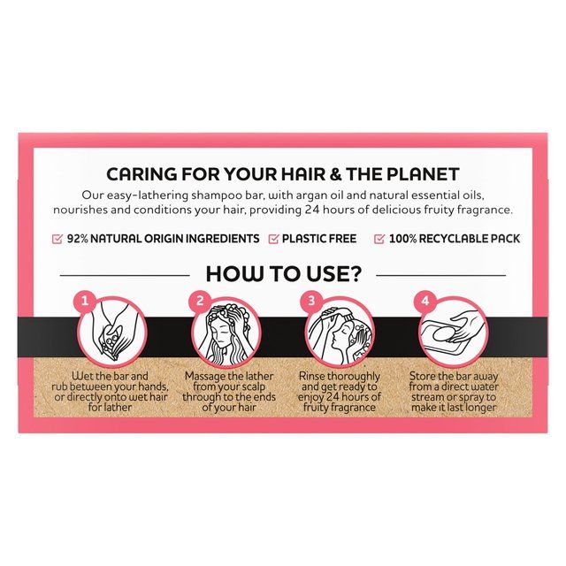 Alberto Balsam Sunkissed Raspberry Shampoo Bar   75g - McGrocer