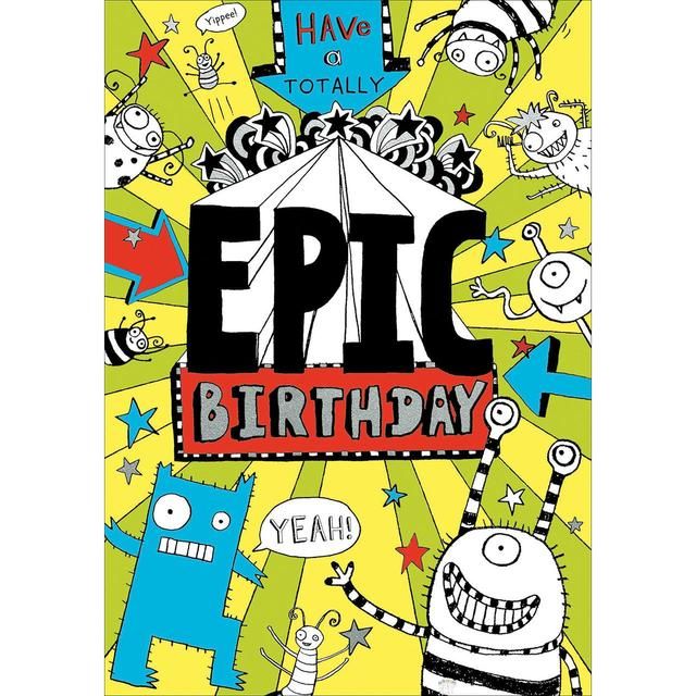 Aliens Totally Epic Birthday Card - McGrocer
