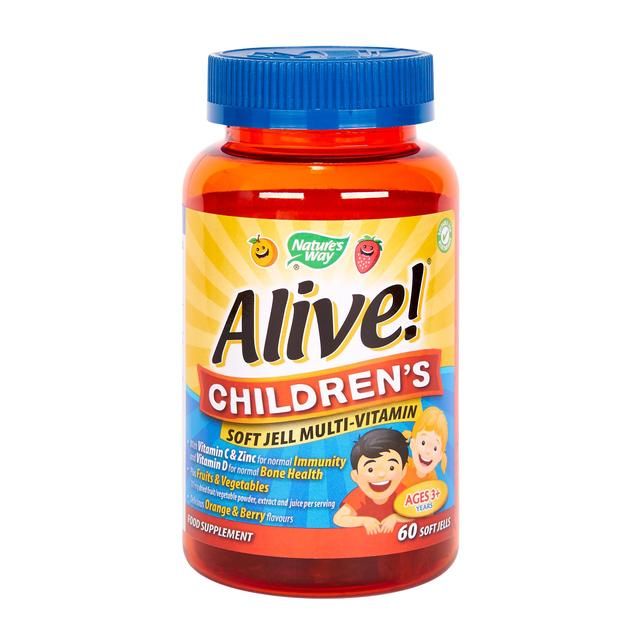 Alive! Kid's Soft Jell Multivitamin 3yrs+   60 per pack - McGrocer