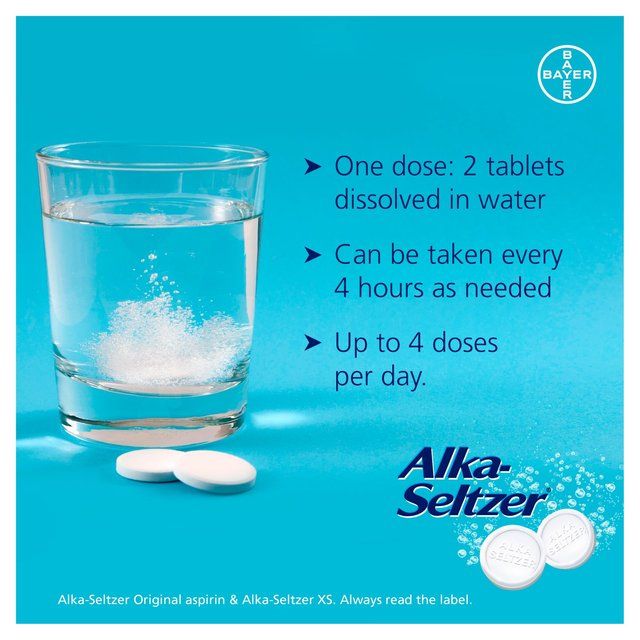 Alka Seltzer XS Extra Strong Pain Relief Effervescent Tablets   20 per pack - McGrocer