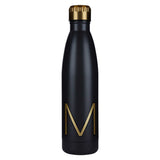 Alphabet Water Bottle Black Letter M - McGrocer