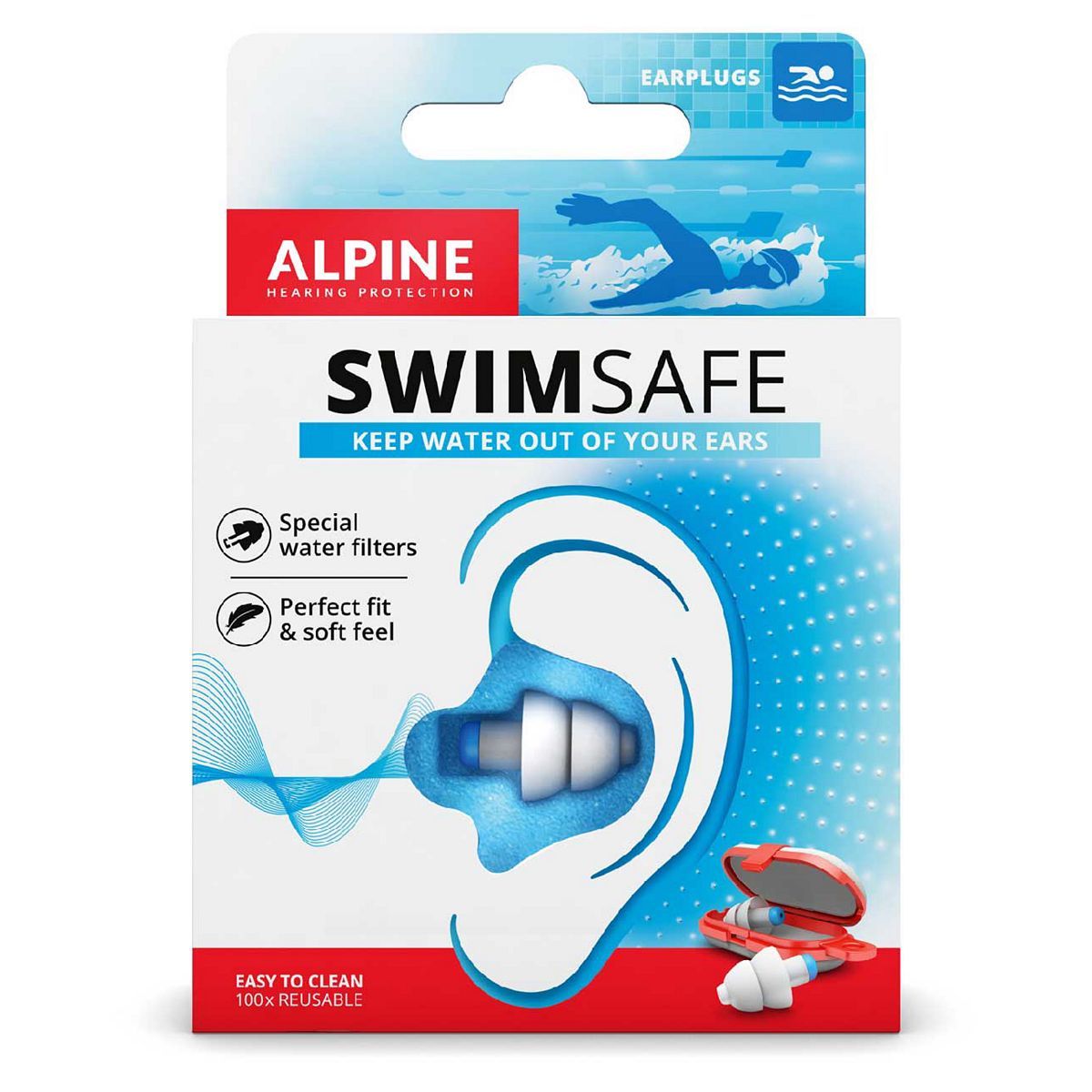 Alpine Swimsafe Filtered Earplugs 1 Pair - McGrocer