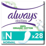 Always Dailies Cotton Protection Panty Liners Normal x 28 - McGrocer