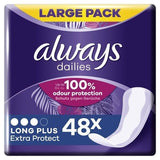 Always Dailies Panty Liners Long Plus Value Pack x48 - McGrocer