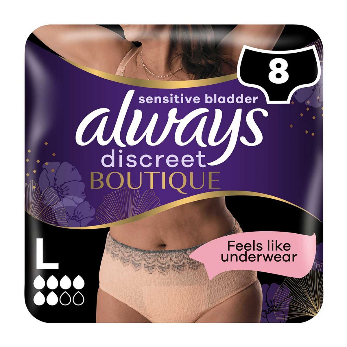 Always Discreet Boutique Incontinence Pants Large X 8 Peach - McGrocer
