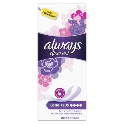 Always Discreet Incontinence Liners Long Plus - 120 Liners (6 pack bundle) - McGrocer
