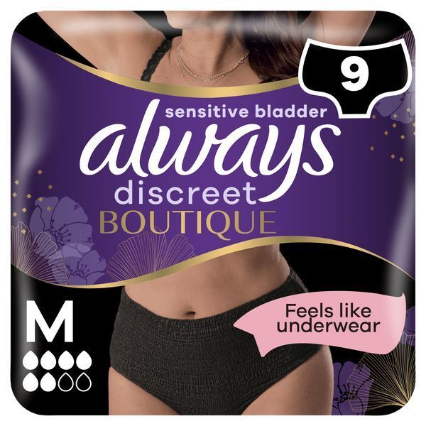 Always Discreet Incontinence Pants Medium Black - McGrocer