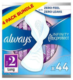 Always Infinity Long (Size 2) Wings Sanitary Towels 11 Pads x4 Bundle - McGrocer