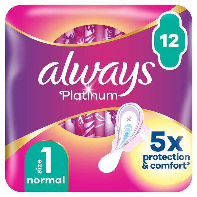 Always Platinum Normal Sanitary Towels Wings Size 1   12 per pack - McGrocer