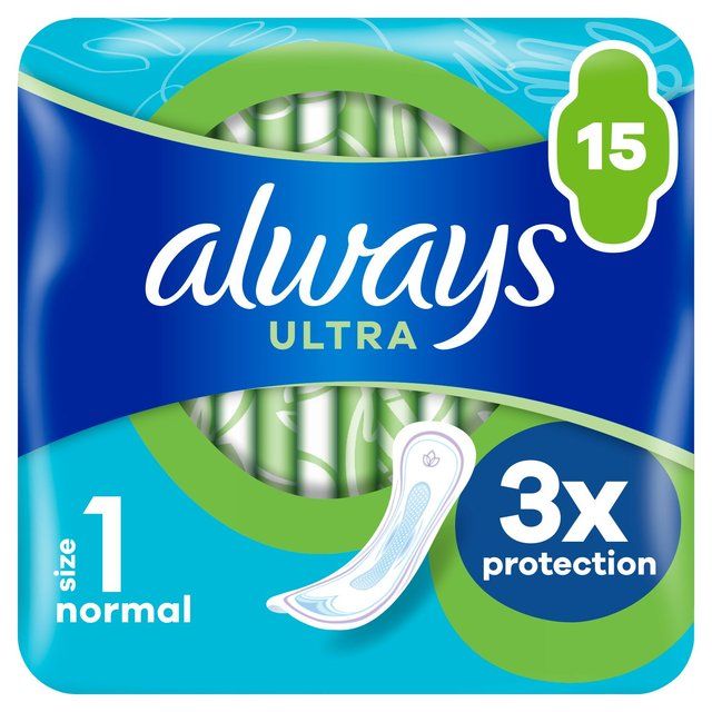 Always Sanitary Towels Ultra Normal (Size 1)   15 per pack - McGrocer
