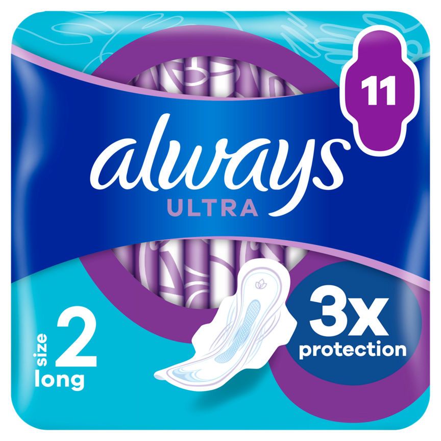 Always Ultra Sanitary Towels Long (Size 2) With Wings - McGrocer