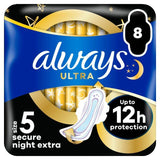 Always Ultra Sanitary Towels Secure Night Extra   8 per pack - McGrocer