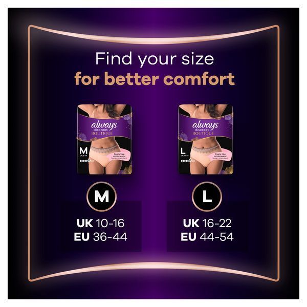 Always Discreet Boutique Beige Incontinence Pants x9 - McGrocer