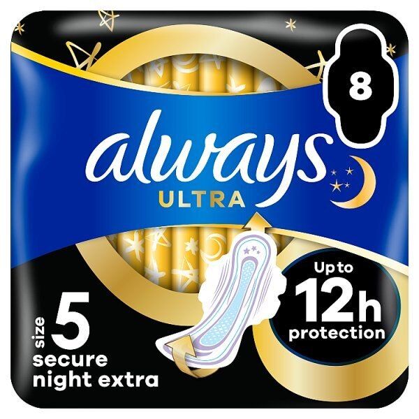 Always Ultra Sanitary Towels Secure Night (S4) Wings - McGrocer