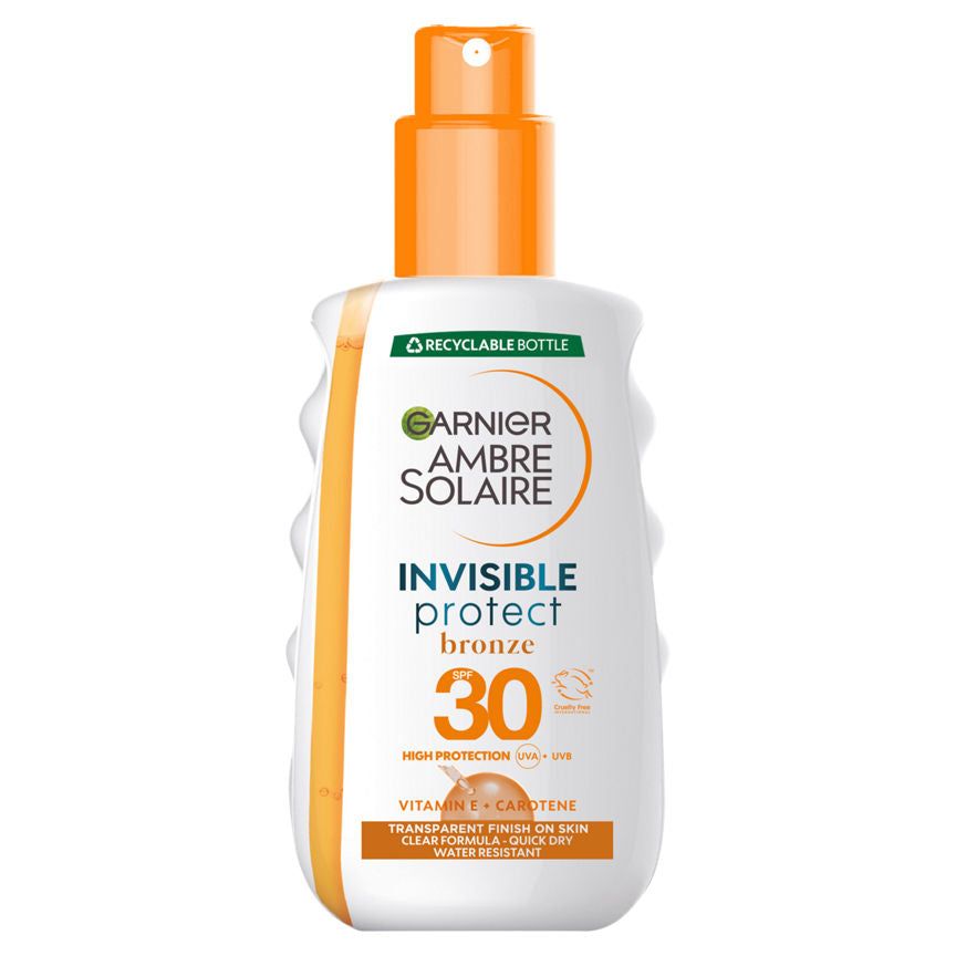 Ambre Solaire Invisible Protect Bronze Transparent Sun Cream Spray SPF30 - McGrocer