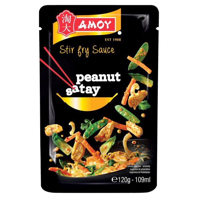 Amoy Roasted Peanut Satay Stir Fry Sauce   120g - McGrocer