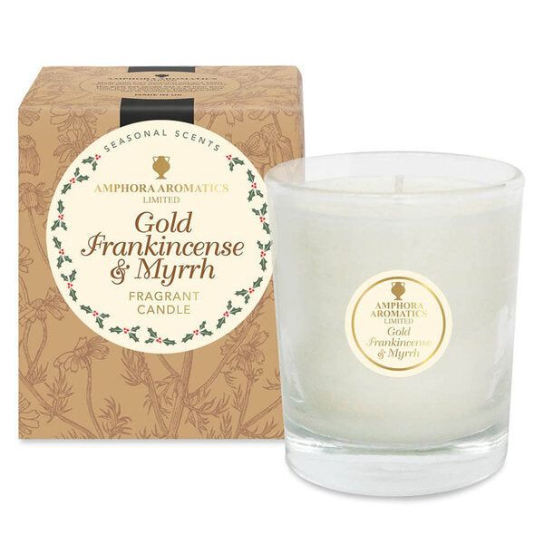 Amphora Aromatics Gold, Frankincense & Myrrh 40hr Pot Candle - McGrocer