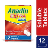 Anadin Extra Aspirin & Paracetamol Pain Relief  Soluble Tablets   12 per pack - McGrocer