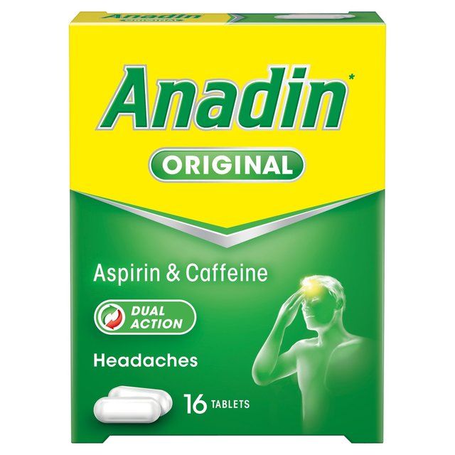Anadin Original Aspirin Pain Relief Headache Caplets   16 per pack - McGrocer